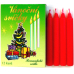 Romantické světlo Vánoční svíčky- krabička, hoření 90 minut červené 12 kusů