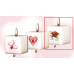 Lima Valentýnská svíčka Běžící srdce svíčka s obtiskem bílá krychle 45 x 45 mm 1 kus