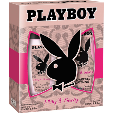 Playboy Play It Sexy parfémovaný deodorant sklo pro ženy 75 ml + sprchový gel 250 ml, kosmetická sada