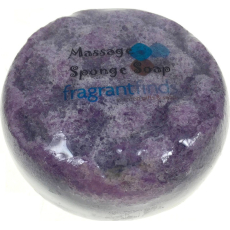 Fragrant Martian Glycerinové mýdlo masážní s houbou naplněnou vůní parfému Thierry Mugler Alien v barvě fialové 200 g