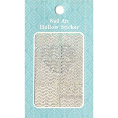 Nail Accessory Hollow Sticker šablonky na nehty multibarevné vlnky 1 aršík 129