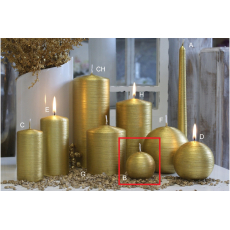 Lima Alfa svíčka zlatá koule 60 mm 1 kus