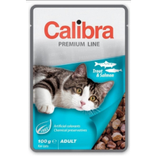 Calibra Premium Rybí maso kousky v delikátní omáčce kompletní krmivo pro kočky kapsa 100 g