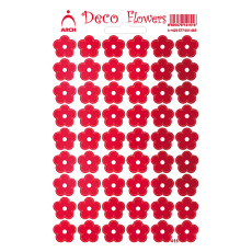 Arch Holografické dekorační samolepky květiny červené