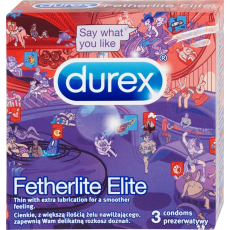 Durex Fetherlite Elite kondom nominální šířka: 56 mm 3 kusy