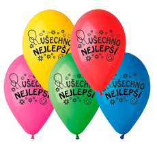 Balónky "Všechno nejlepší", 26 cm, 100 kusů v balení, mix barev