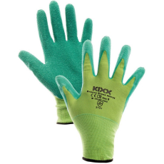 Kixx Groovy Green pracovní nylonové rukavice s latexovým povrchem, velikost 8, GD900320