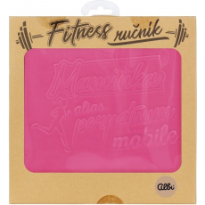 Albi Fitness ručník Maminka růžový 90 x 50 cm