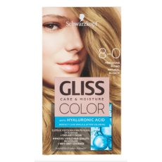Schwarzkopf Gliss Color barva na vlasy 8-0 Přirozená blond 2 x 60 ml