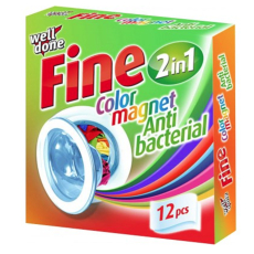 Well Done Fine Color Magnet antibakteriální ubrousky do praní pohlcující barvu 12 kusů