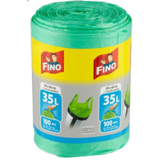 Fino Color Sáčky do odpadkového koše s uchy zelený, 8 µ , 35 litrů 49 x 60 cm, 100 kusů