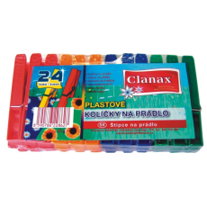 Clanax Kolíčky na prádlo plastové 24 kusů