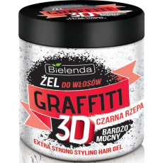 Bielenda Graffiti 3D Extra Strong Černá řepa gel na vlasy 250 g