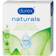 Durex Naturals kondom nominální šířka: 56 mm 3 kusy