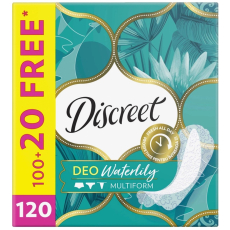 Discreet Deo Waterlily slipové intimní vložky pro každodenní použití 120 kusů