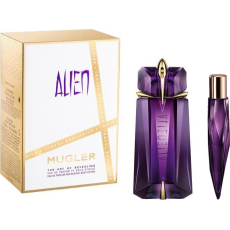 Thierry Mugler Alien parfémovaná voda plnitelný flakon pro ženy 90 ml + parfémovaná voda plnitelný flakon 10 ml, dárková sada pro ženy
