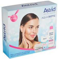 Astrid Aqua Biotic denní a noční krém 50 ml + micelární voda 400 ml + textilní maska 20 ml, kosmetická sada