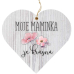 Bohemia Gifts Dřevěné dekorační srdce s potiskem Maminka 12 cm