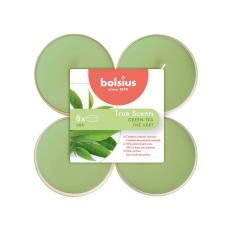 Bolsius Aromatic 2.0 Green Tea - Zelený čaj maxi vonné čajové svíčky 8 kusů, doba hoření 8 hodin