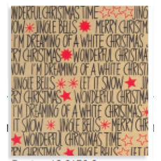 Zoewie Dárkový balicí papír 70 x 150 cm Vánoční Simply The Best přírodní nápis Christmas