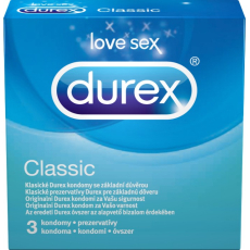 Durex Classic klasický kondom nominální šířka: 56 mm 3 kusy