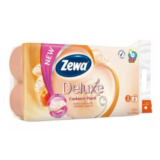 Zewa Deluxe Aqua Tube Cashmere Peach parfémovaný toaletní papír 150 útržků 3 vrstvý 8 kusů, rolička, kterou můžete spláchnout