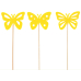 Motýl filcový žlutý zápich 7 cm + špejle, různé motivy