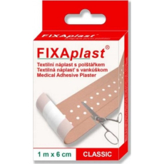 Fixaplast Classic textilní náplast s polštářkem nedělená 1 m x 6 cm