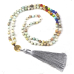 108 Mala 7 čakrový náhrdelník, Amazonit 6mm meditační šperky přírodní kámen vázaný/2