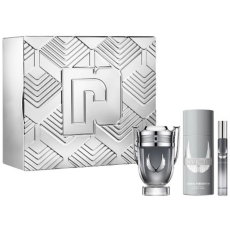 Paco Rabanne Invictus Platinum parfémovaná voda 100 ml + deodorant sprej 150 ml + toaletní voda 10 ml miniatura, dárková sada pro muže