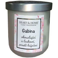 Heart & Home Svěží prádlo sójová vonná svíčka se jménem Gábina 110 g