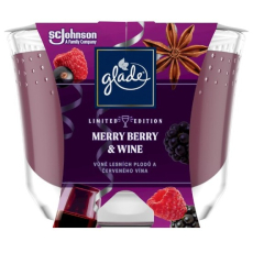Glade Merry Berry & Wine s vůní lesních plodů a červeného vína vonná svíčka ve skle, doba hoření až 52 hodin 224 g