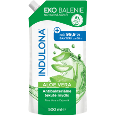 Indulona Aloe Vera antibakteriální tekuté mýdlo náhradní náplň 500 ml