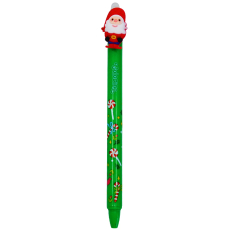 Colorino Gumovatelné pero vánoční Santa tmavě zelené modrá náplň 0,5 mm
