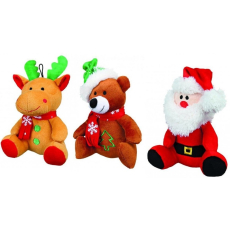 Trixie Vánoční plyšový Santa, sob, medvěd 20 cm různé druhy