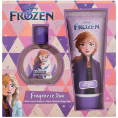 Disney Frozen Anna toaletní voda 50 ml + třpytivé tělové mléko 150 ml, dárková sada pro děti