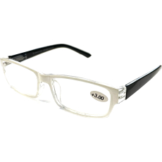 Berkeley Čtecí dioptrické brýle +3,0 plast bílé, černé postranice 1 kus MC2062