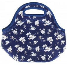 Albi Original Termo svačinová taška Modrá květina uchová potraviny déle teplé/studené 30 x 27 x 18 cm