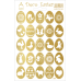 Arch Velikonoční dekorační samolepky holografické vajíčka Zlaté 12 x 18 cm