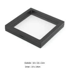 Rámeček 3D univerzální plastový s fólií, černý 16 x 16 cm