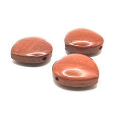 Jaspis červený srdíčko vrtané přírodní kámen 30 mm 1 kus, kámen úplné péče