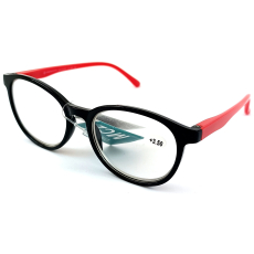 Berkeley Čtecí dioptrické brýle +3,5 plast černé červené stranice 1 kus MC2253