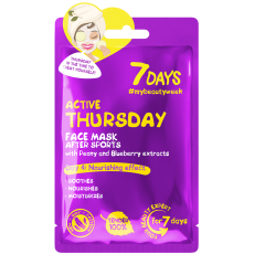 7Days Active Thursday textilní pleťová maska pro všechny typy pleti 28 g