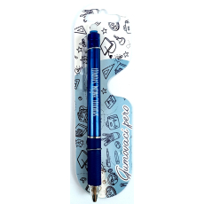 Nekupto Back To School gumovací pero modré Sportuji, pařím, studuji