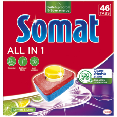 Somat All in 1 Lemon & Lime tablety do myčky 46 kusů