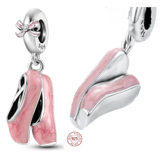 Charm Sterlingové stříbro 925 Chic style - růžové balerínky - balet, přívěsek na náramek zájmy