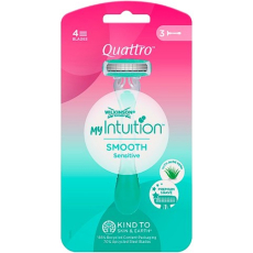 Wilkinson Quattro Intuition Smooth Sensitive holící strojek pro ženy 3 kusy