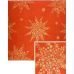 Nekupto Dárkový balicí papír vánoční 70 x 150 cm Červený, zlaté hvězdy z vloček