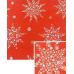 Nekupto Dárkový balicí papír vánoční 70 x 200 cm Červený, hvězdy z vloček