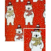 Nekupto Dárkový balicí papír vánoční 70 x 500 cm Červený, lední medvěd, tučňák